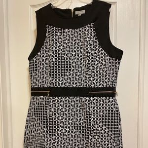 Black and White Patterned John Miller Dress